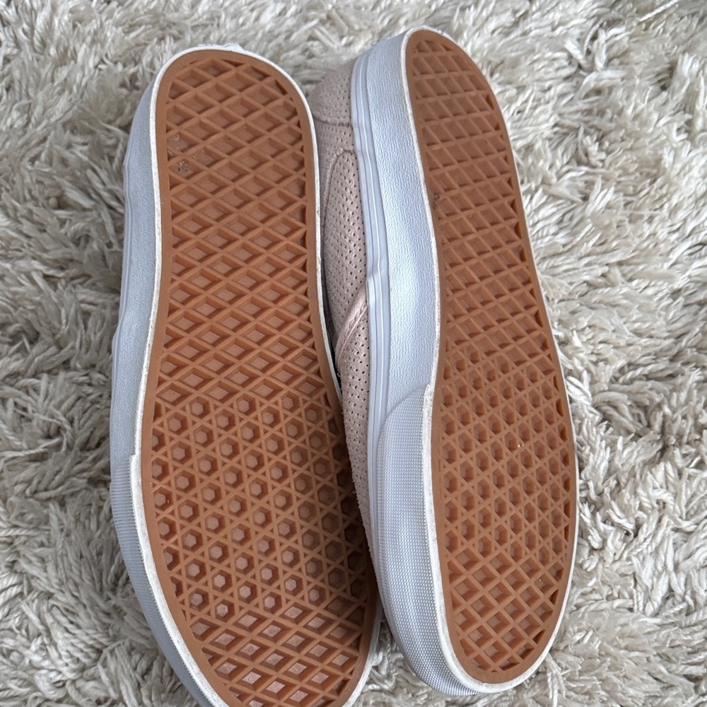 Vans Light Pink Perforated Slip-Ons - Picture 7 of 8
